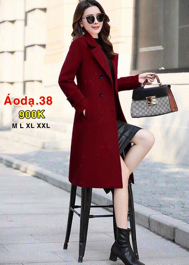 AÓ KHOÁC DẠ LỆCH NÚT CỔ VEST - AODA38
